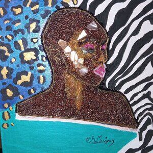 "Love The Skin You're In" Bead Mosaic Art